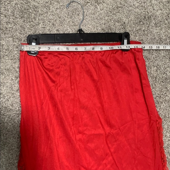 Vintage Mel Lin Red Lace Trim Slip Skirt - Picture 5 of 6